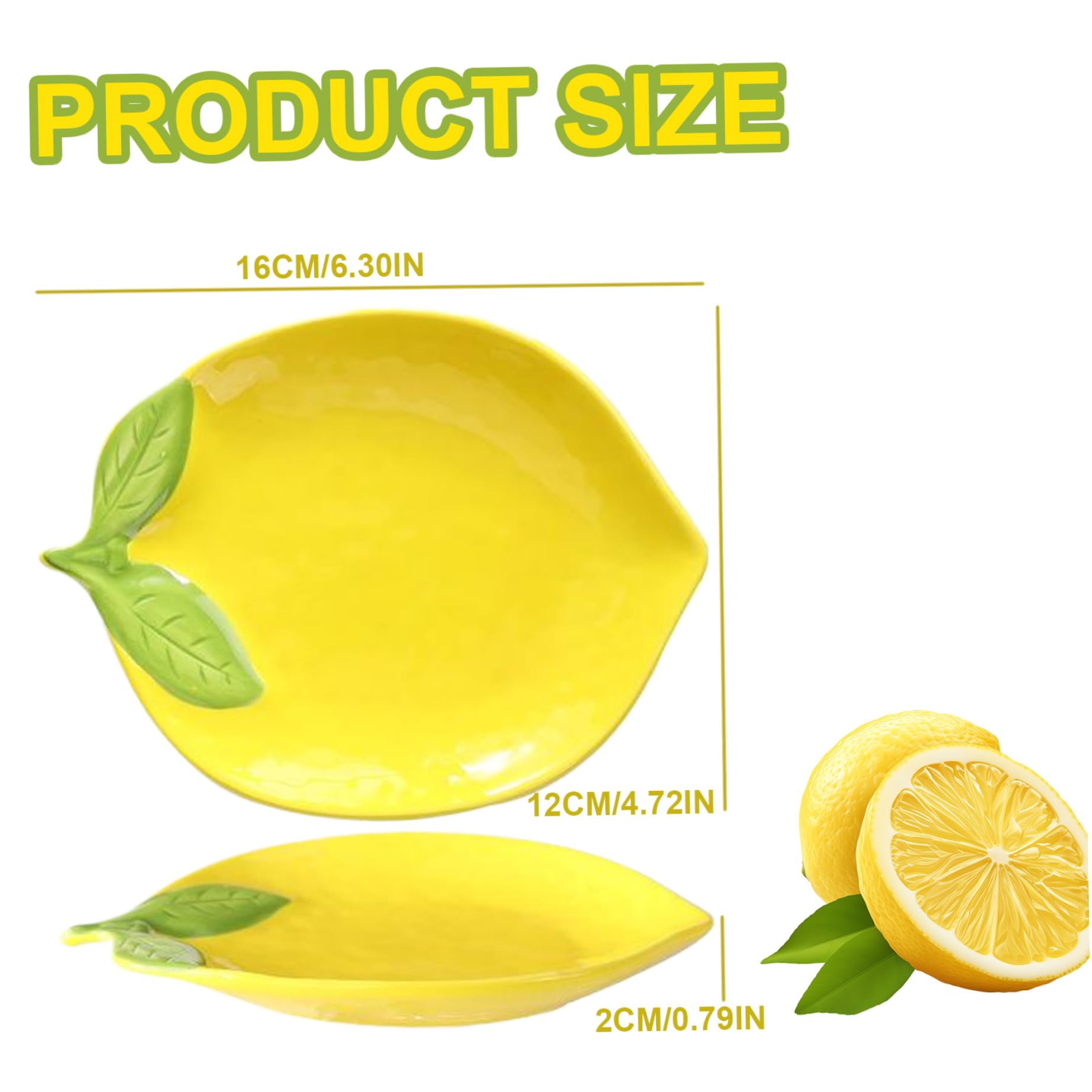 Repos Cuillère De Cuisine – Forme Citron – Céramique – Pour Cuisinière Ou Comptoir – Support Spatule, Louche - 6