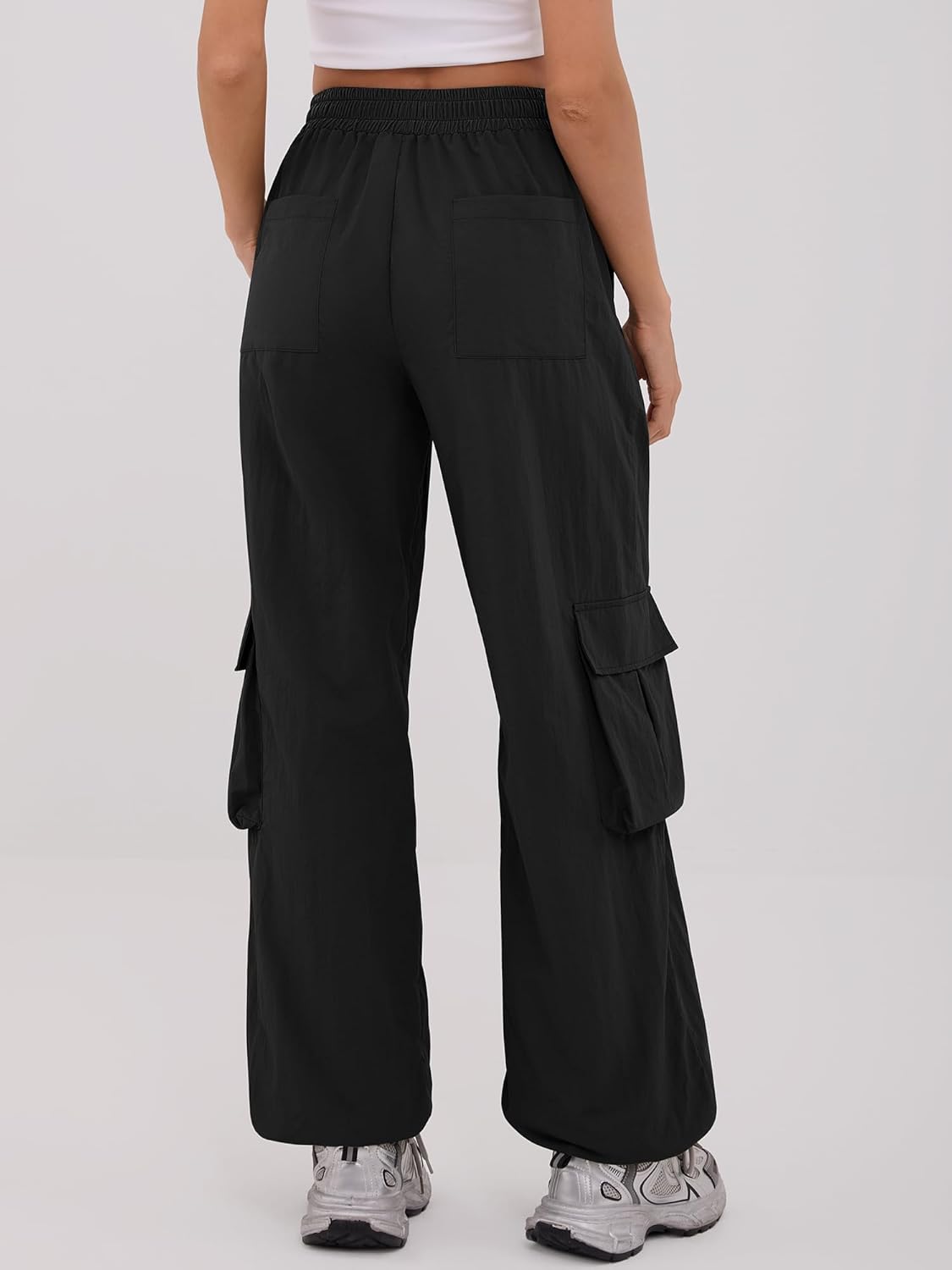 ZAFUL Cargo Pants Women High Waisted Parachute Pants with Pockets Quick Dry Lightweight Baggy Pants - Image 4