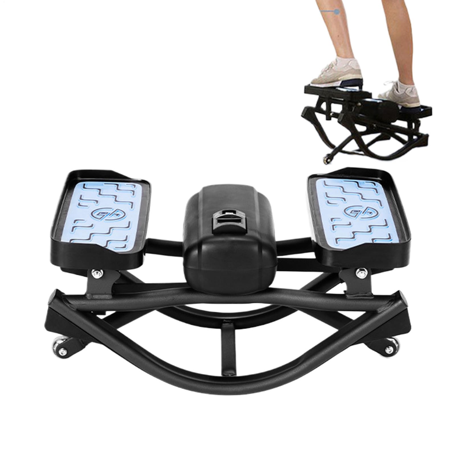 Rock Stepper Fitnessgerät, Muskeltraining, Beine, Bauchmuskeltraining | Fitness-Stepper mit seitlicher Wippe für Zuhause und Fitnessstudio, Arbeit der Beine, Bauchmuskeln