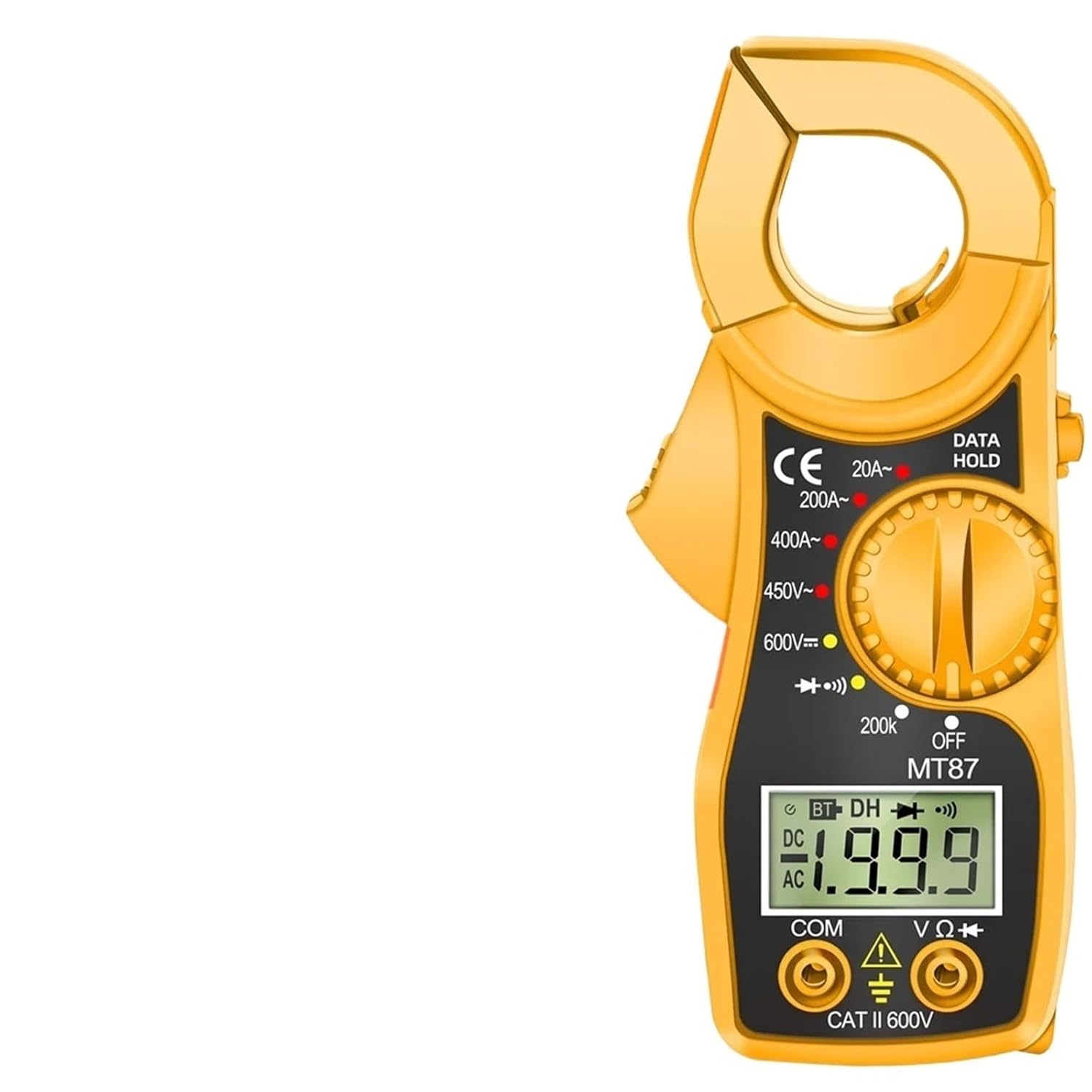 MT87 Digital Clamp Meter Multimeter 1999 Counts AC Amp Ammeter Voltmeter NCV Ohm High Precision Profesional Tester Tools(Blue)