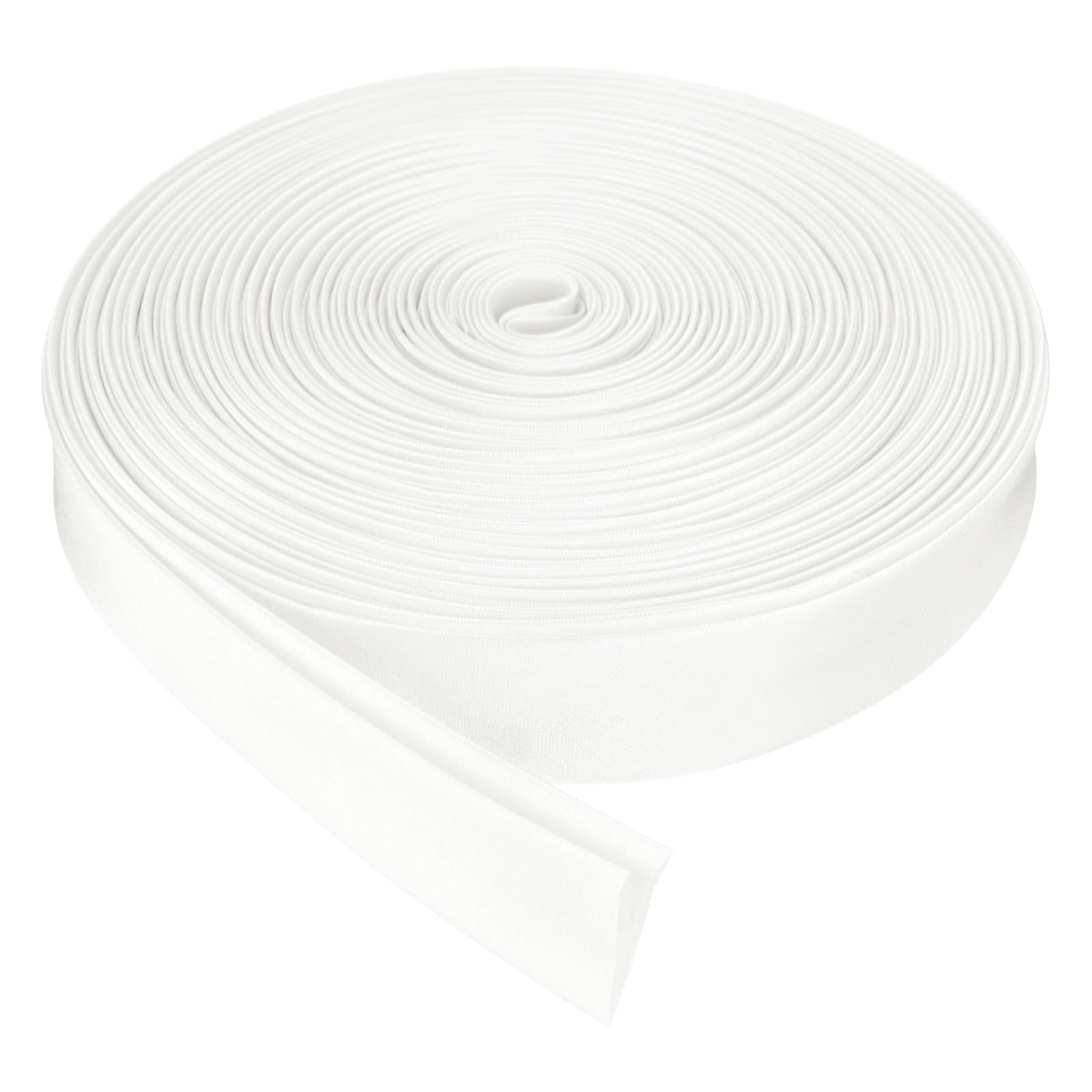sourcing map Double Fold Bias Tape for Sewing, 3/4 Inch x 10 Yards Satin Bias Binding Tape Continuous Bulk for Quilting Blanket Binding Seaming Hemming Fabric Piping DIY Craft, White
