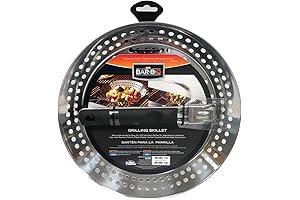 Mr. Bar-B-Q's 12" Stainless Steel Grill Pan: Seafood & Vegetable Masterpiece