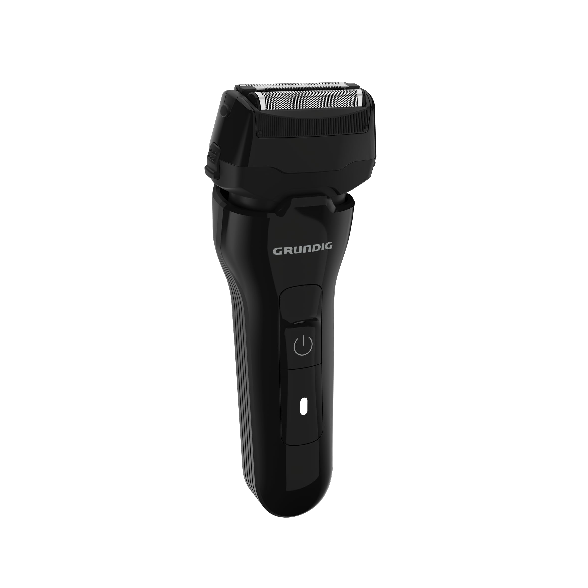 GRUNDIG MS 6330 - Maquinilla de afeitar para hombre (60 minutos, plegable, sistema de corte de 3 vías, carcasa de 74% plástico reciclado), color negro