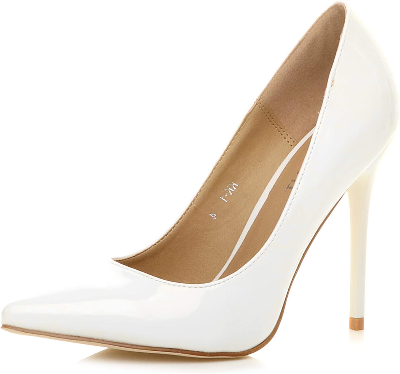 AJVANI Womens Ladies high Heel Pointed Contrast Court Smart Party Work Shoes Pumps Size