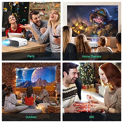 Mini Projector, Elephas Portable Projector For Iphone, 7000L With Synchronize Smartphone Screen, Movie Projector With 1080P Hd/200 Screen Support, Compatible With Android/Ios/Tv Stick/Hdmi/Usb/Sd #TOP5