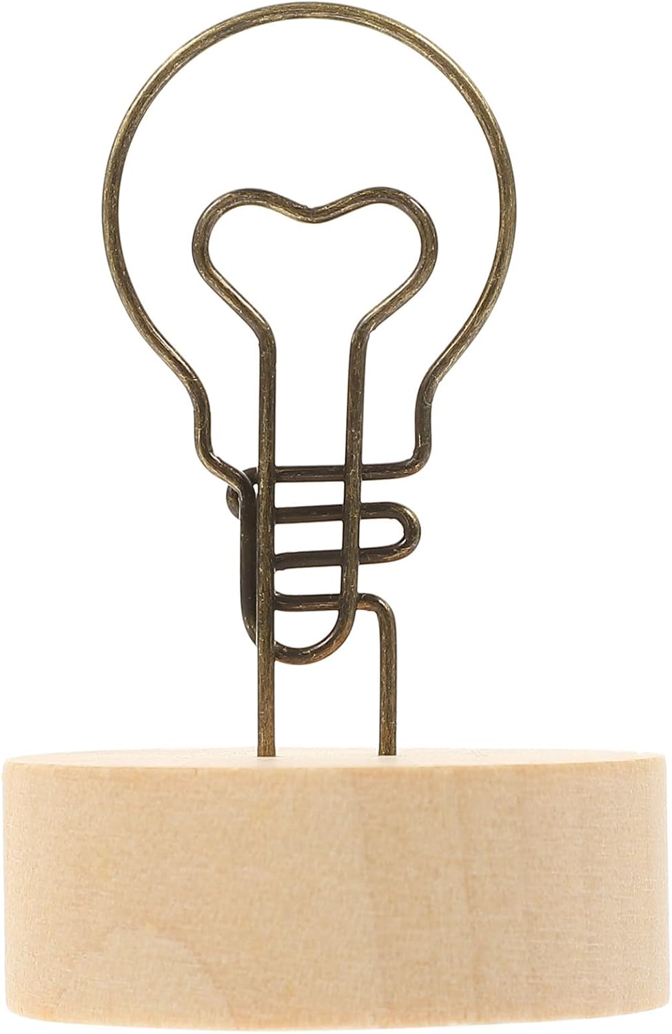 Mobestech 10pcs Compact Photo Clip Holders with Bulb Design, Small Tabletop Memo Note Clips for Home Décor and Party Display