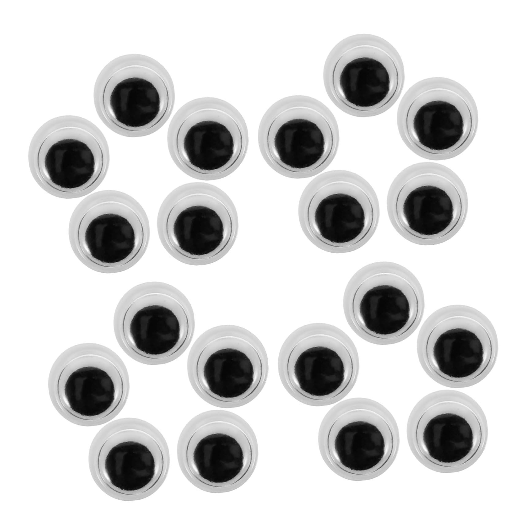 KONTONTY 400pcs Plastic Wiggle Eyes Stickers Adhesive Eyes for Crafts Dolls Stuffed Animals