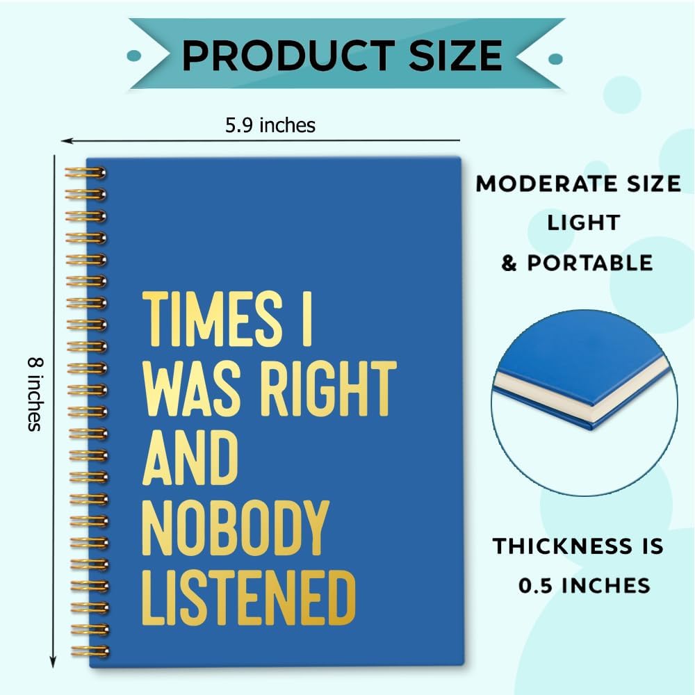 160 Blank Pages Spiral Notebook, Coworker Appreciation Gifts, Funny Sarcastic Notebook Gifts for Coworker Colleague Friends Office Worker (PNB122) - Image 2