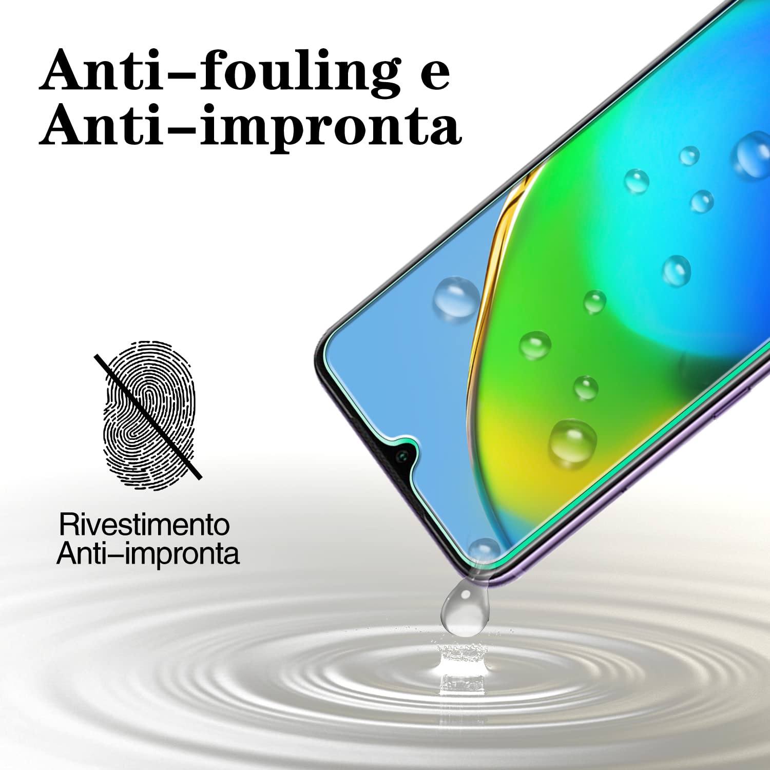 Cracksin Vetro protettivo compatibile con Xiaomi Redmi Note 9 Pro