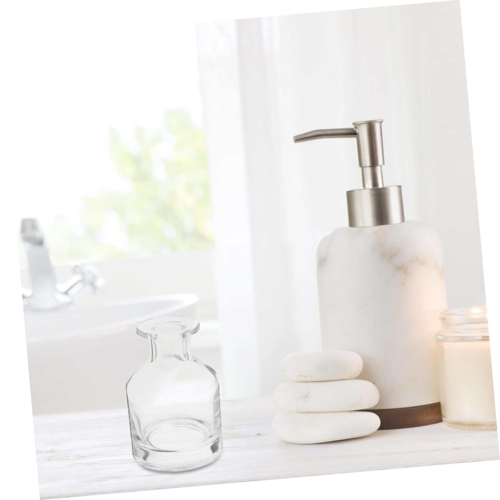 4 Pièces Bouteille Diffuseur Verre Cylindrique Rechargeable et Portable pour Huiles Essentielles Flacon Vide Élégant pour Diffuseur à Maison et Voiture Lot