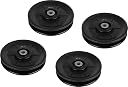 JTC Plastic Gym Pulley 5" Black with inbuilt Bearing and Bush, Wheel Cable Gym Equipment, Set of 4 (Style A) gallery image