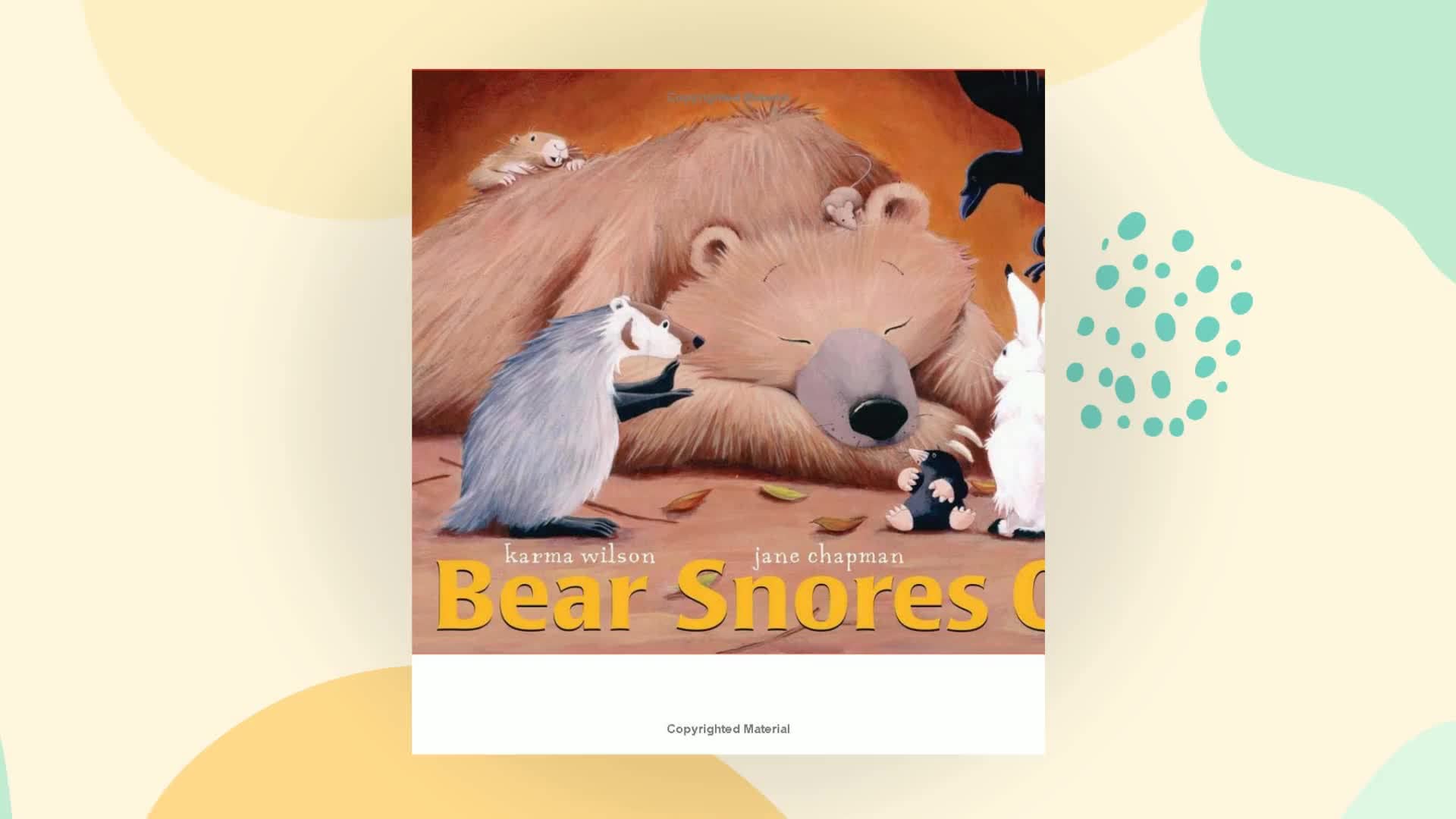 Bear Snores On, by Karma Wilson,Jane Ch, Like New Book