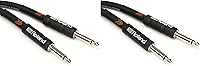 Vista 2 de Roland Black Series - Cable de instrumento recto/recto, conector de 1/4 de pulgada, 10 pies