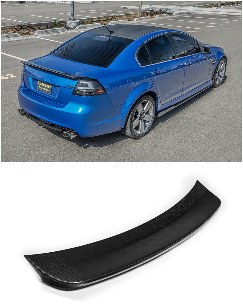 Replacement for 2008-2009 Pontiac G8 Models | Performance Style Carbon Fiber Tape-On Rear Trunk Lid Wing Spoiler SPOILER-366-BKCF