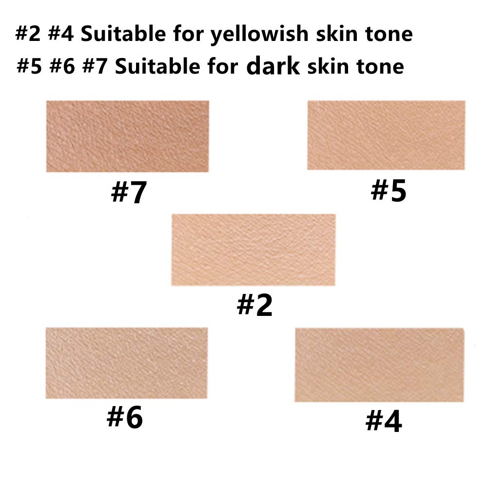 Full Coverage Liquid Foundation, Smoothing Makeup Base Concealer Foundation, Matte Wear Concealer Sun Block Cream, Minimizes Pores, Hides Wrinkles - Advanced Real Moisture Foundation (#6)