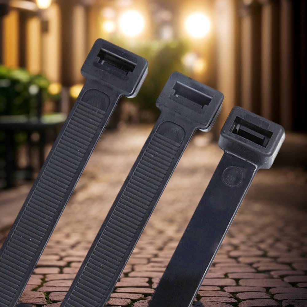 100 Pieces Black Self-Locking Nylon Cable Ties Durable Zip ties Versatile Cable Ties for Organizing Wires and Cables