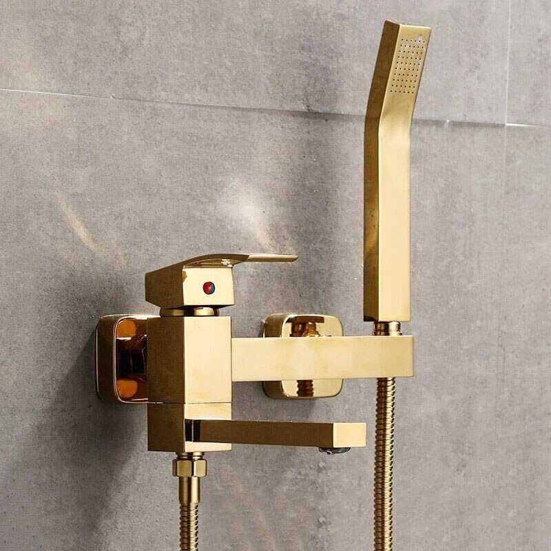 Ensemble de baignoire avec robinet de douche en or pour un spa à la maison