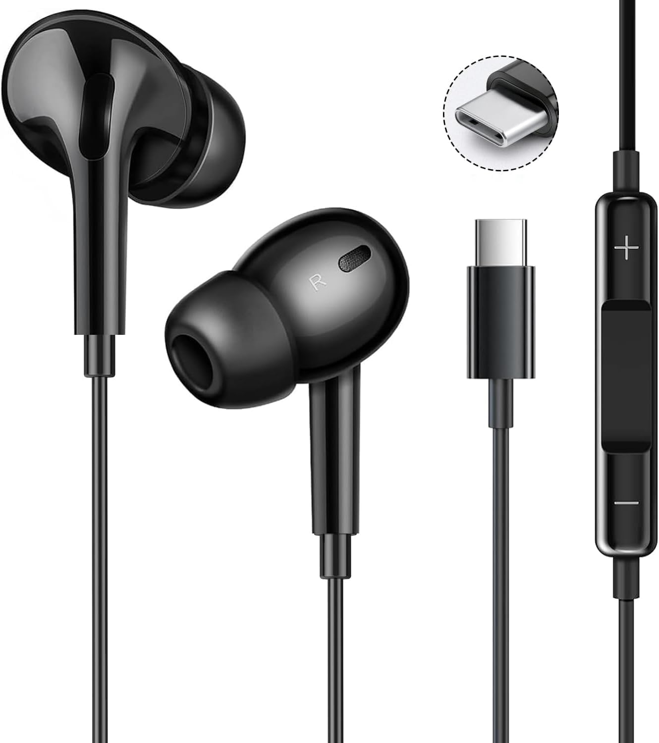 Amazon.co.jp: タイプc イヤホン 有線 usb-c イヤホン【音質強化版