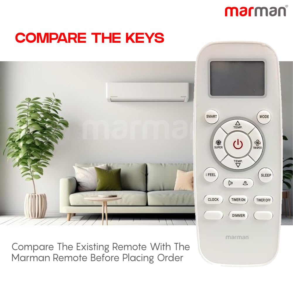 Diwali Offer Buy Now Marman® Compatible With Blue Star Ac Remote Control Original