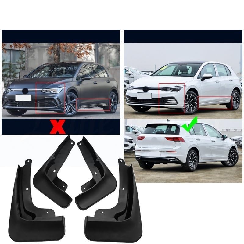 Guardabarros de coche para VW Golf 8 MK8 2020 2021 2022 protectores contra salpicaduras 3