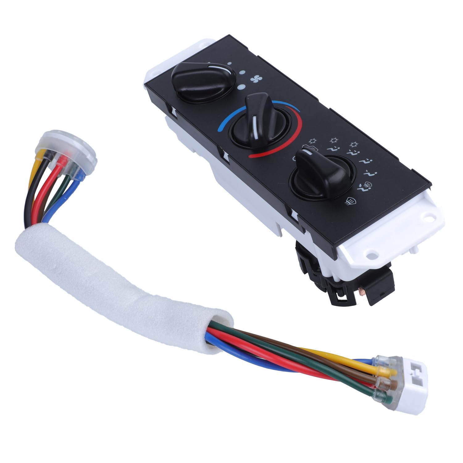 HVAC A/C - Módulo de panel de control de aire acondicionado con interruptor de motor de ventilador para Jeep Wrangler TJ 1999 2000 2001 2002 2003 2004 Reemplaza 55037473AB HS-373 BL101 SW2348