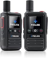 Poclink POC-1 Lite 4G LTE Walkie Talkies: Lifetime Free Global Unlimited Range, Bluetooth APP, User Groups, 2-Pack Long Range Two-Way Radios