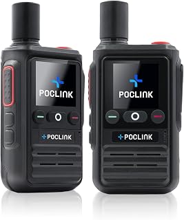 Poclink POC-1 Lite 4G LTE Walkie Talkies: Lifetime Free Global Unlimited Range, Bluetooth APP, User Groups, 2-Pack Long Range Two-Way Radios