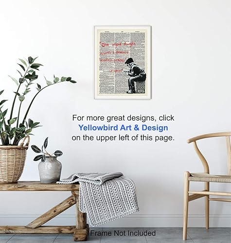 Miniatura 5 de Banksy - Póster de arte motivacional de diccionario inspirador, arte de pared de graffiti reciclado, decoración elegante para el hogar, dormitorio,