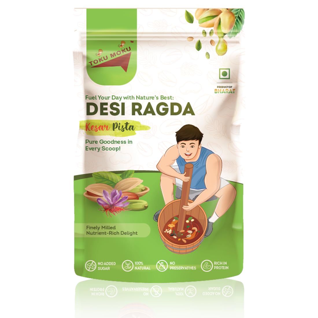 Toku Moku Desi Ragda Kesar Pista | Blend of Protein-Rich Dried Fruits and Nuts (Pack of 1-62 grams)-picture-10