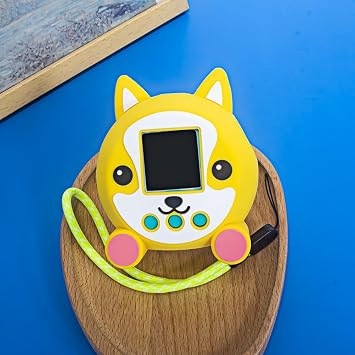 Silicone Safety Case for Punirunes Interactive Digital Pet, Soft Touch Yellow Cover with Lanyard, Cute Case Cover for Punirunes Interactive Digital Toy Accessories