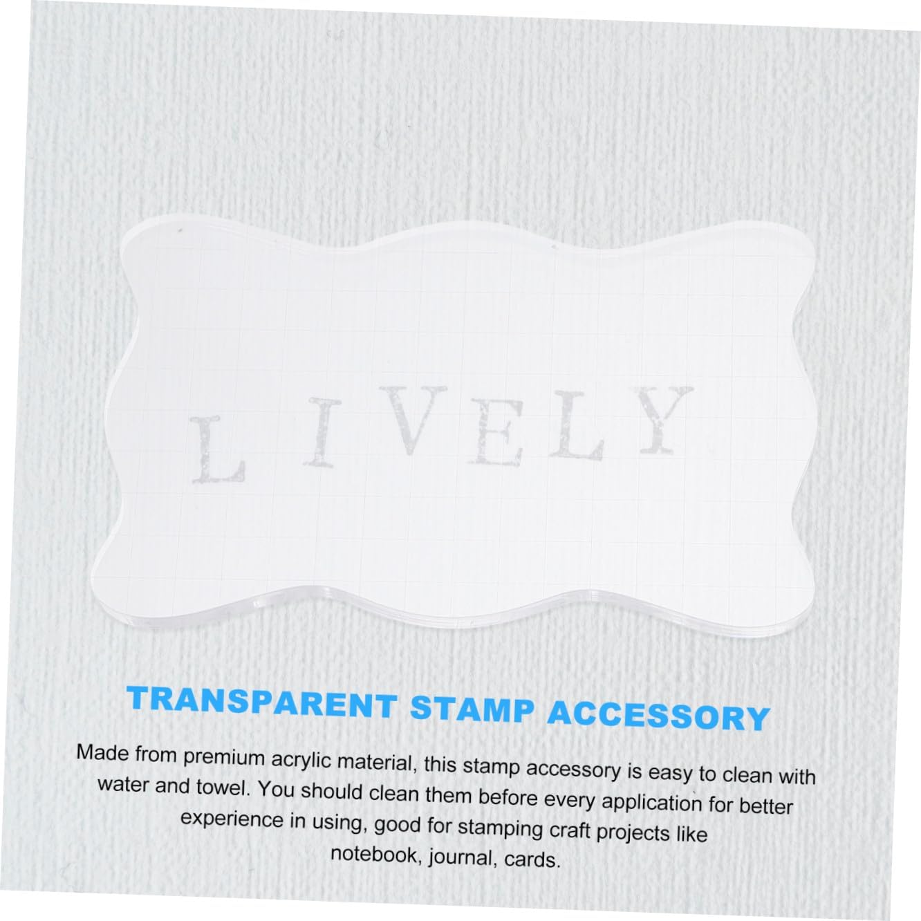 Gadpiparty 5Pcs Transparent Acrylic Stamp Blocks for DIY Stamping Crafts Handles for Scrapbooking Card Making Invitations Comfortable Grip Crafting Tools