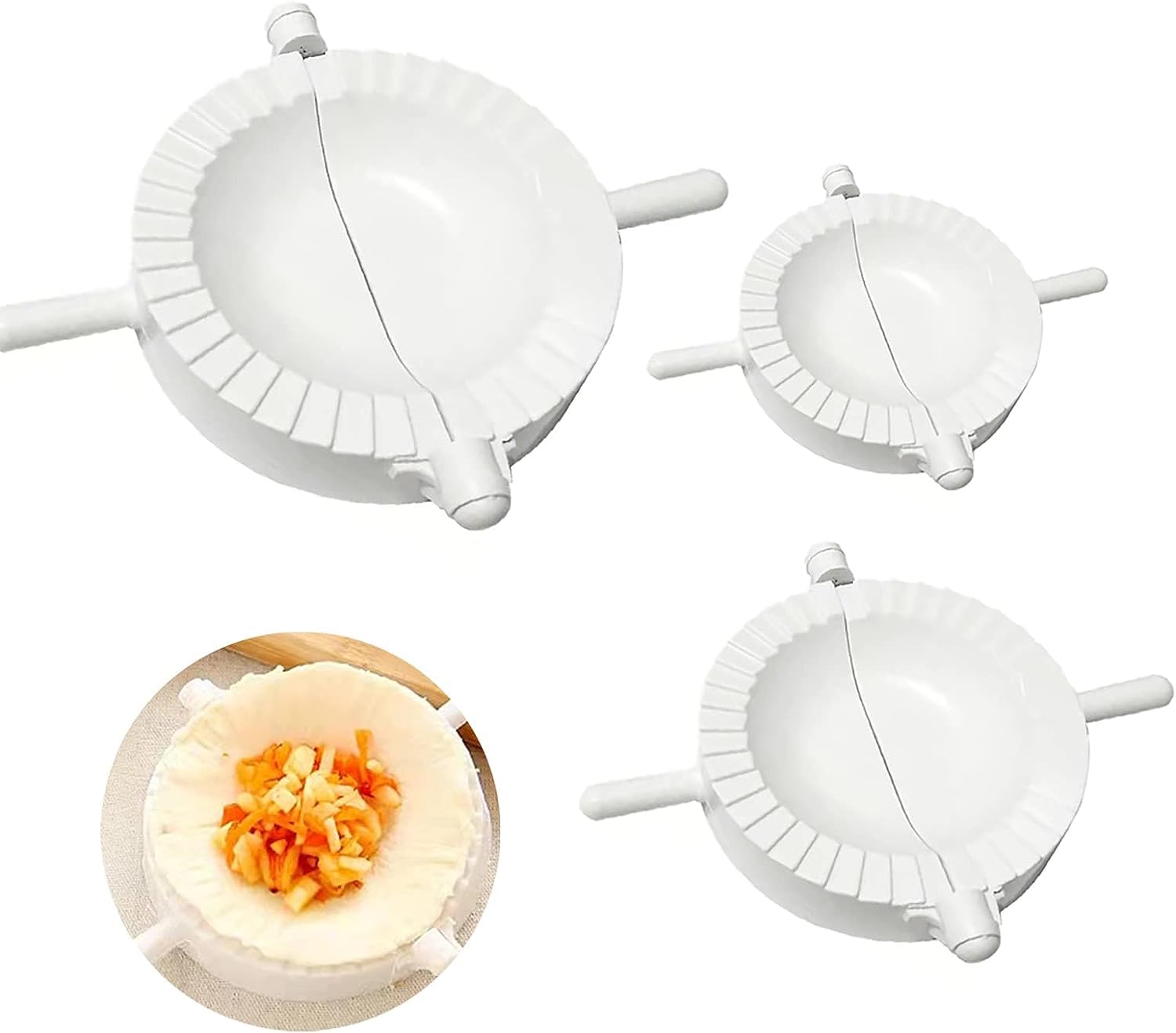 3 Pieces Dumpling Mould for Family Reunion Picnic Christmas Thanksgiving New Year Day