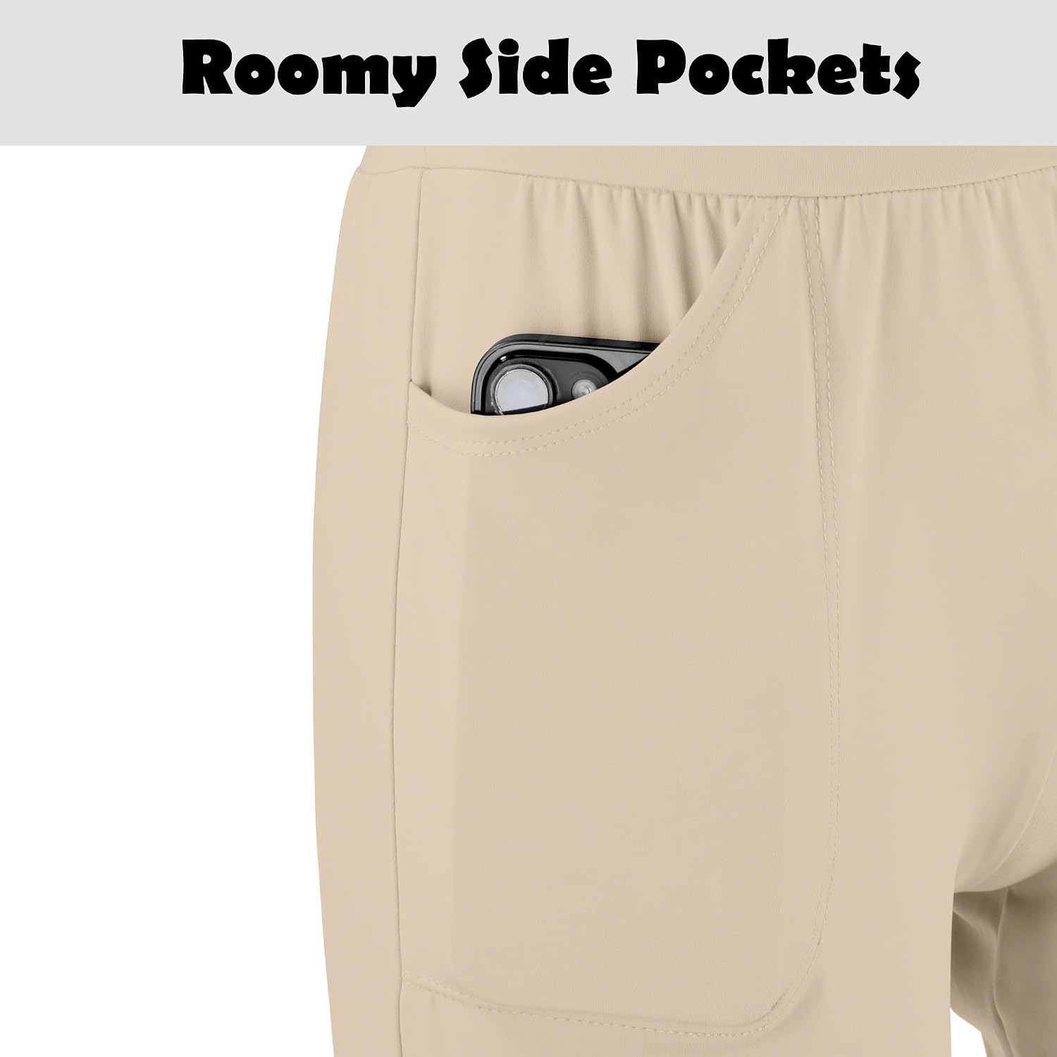 BIG ELEPHANT 3 Pack Girls Joggers with Pockets, High Waisted Kids Athletic Pants for Yoga Running