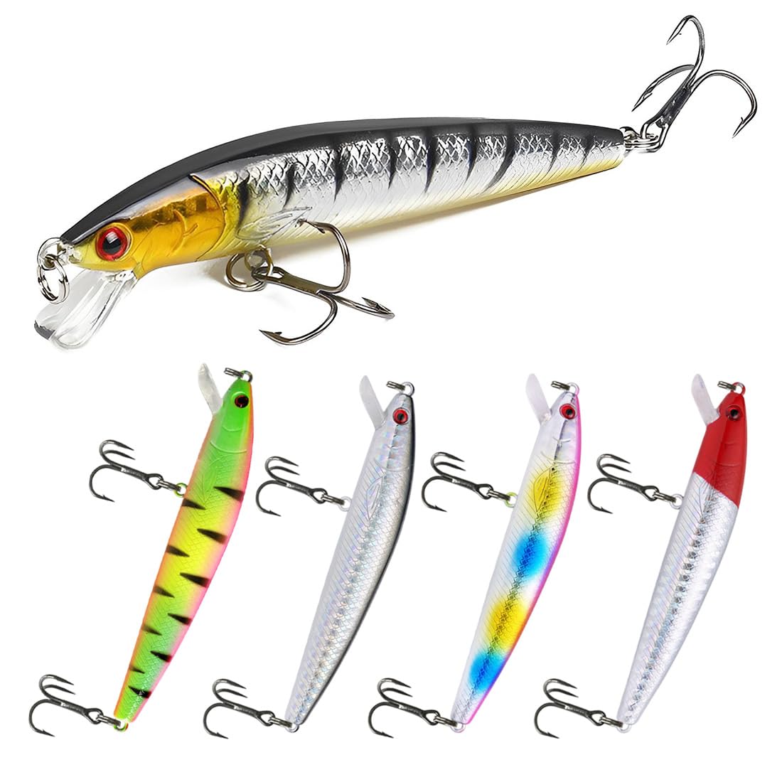 5 Piezas Señuelos Pesca De Metal, Cebos Artificiales Pesca Mar, Para Trucha, Perca, Lucio, Perca