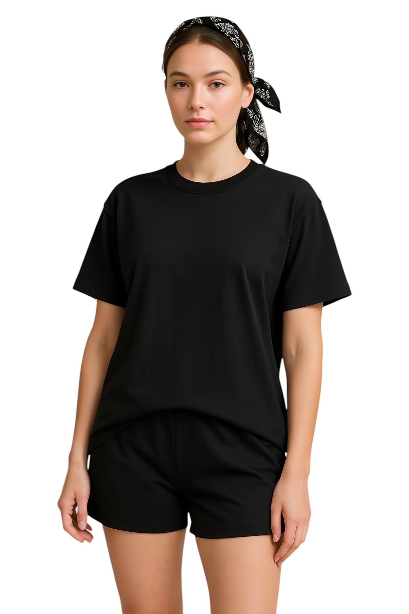 my swag Womens Cotton Night Suit Set | Oversized Half Sleeve T-Shirt and Shorts Co-ord Set | Comfortable Loungewear & Sleepwear for Girls and Ladies-picture-16