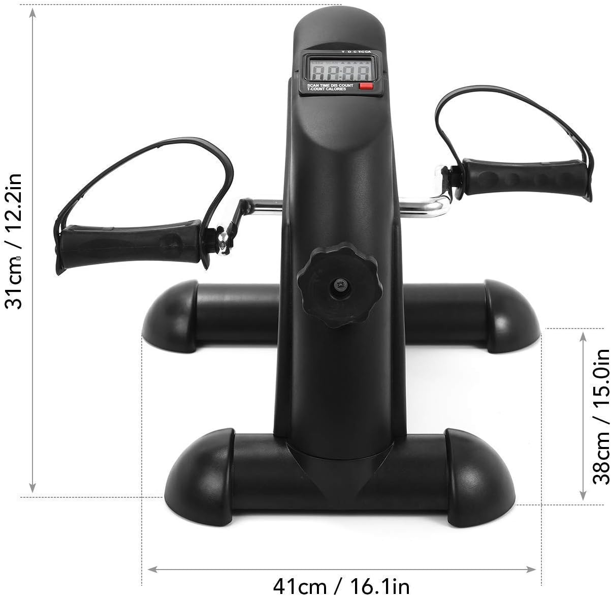 Mini Bike Under Desk Bike Mini Pedal Stepper Exercise Machine Portable Pedal Cycle Exercise Bike LCD Display Indoor Cycling Bike Stepper with Adjustable Resistance