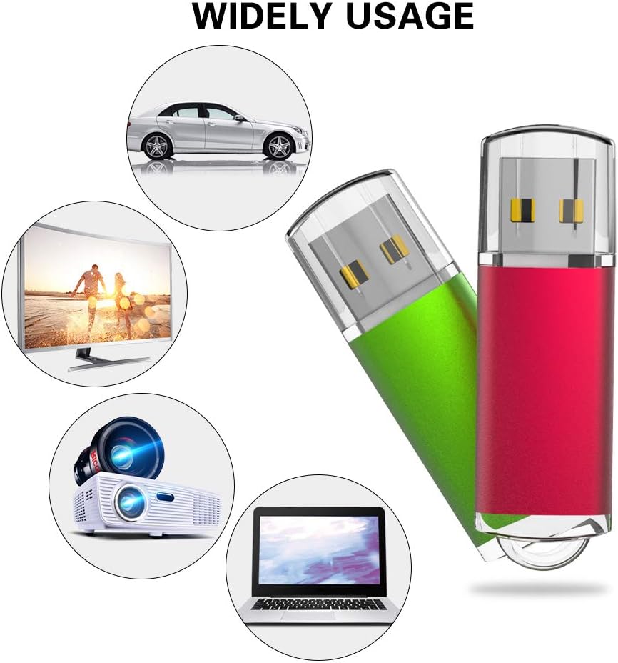 JUANWE 32GB USB C Stick 5 Packs Flash Drive, USB Key Dual Drive Memory Stick, Thumb Drive 2-in-1 & Dual Cap Dust Proof Design, for Files Storage & Expand Capacity Type C Flash Drive Cl?USB, Muticolor - Image 5