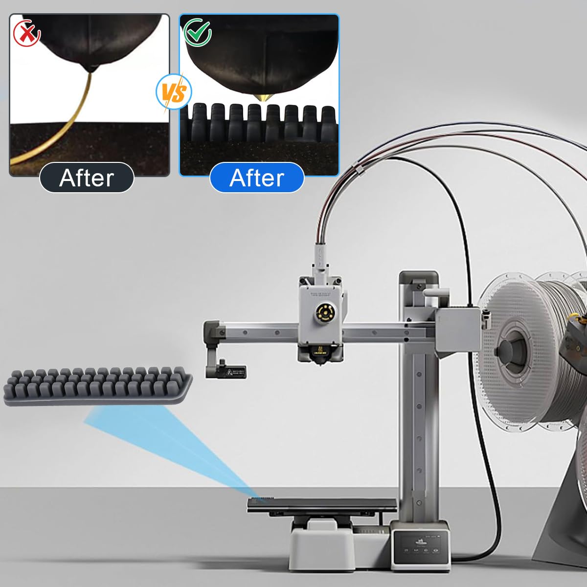 Howarx Heizbett-Düsenwischer Für Bambu Lab A1 Mini – 4 Stück, Silikon, Reinigungswerkzeug Für 3D-Drucker