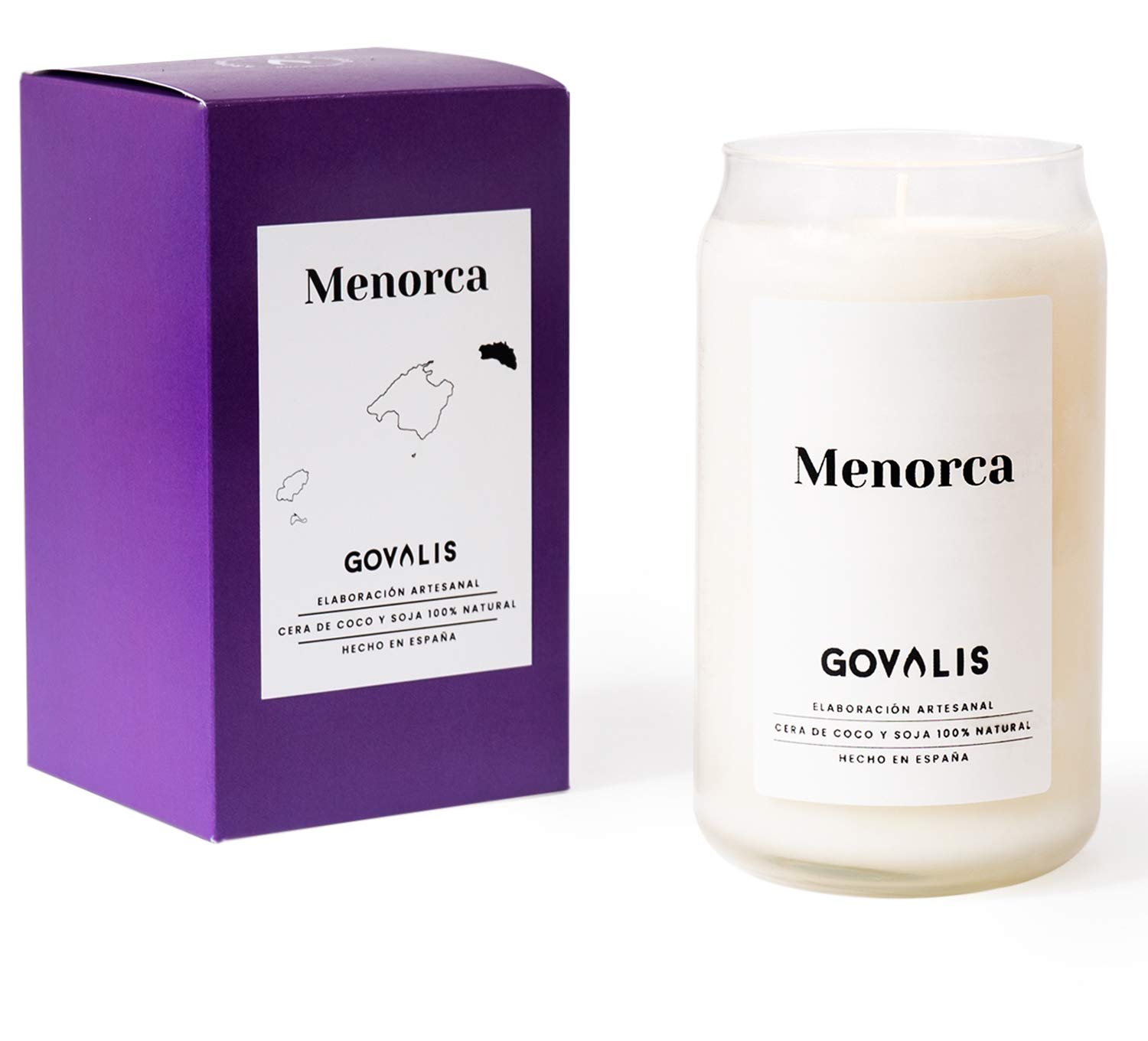 Menorca Duftkerze, 100% natürliches Sojawachs, 100 Stunden, große Duftkerze im Glas, Reisen, Erinnerungen an Menorca, originelles Geschenk für Freunde, Dekoration, Yoga, Schlafzimmer,