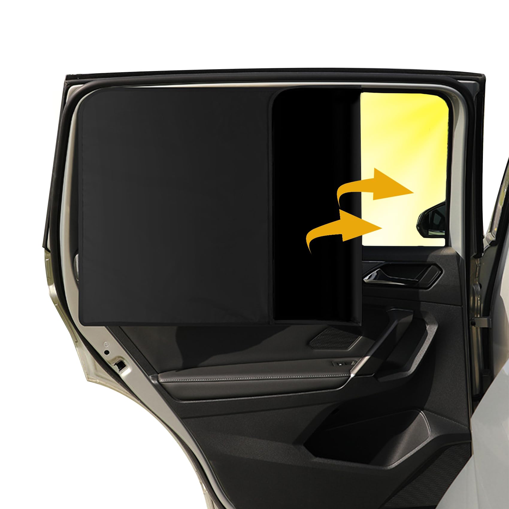 Car Window Shades, 2PCS Car Window Covers for Ultimate Privacy, UV Protection, and Heat Insulation, Window Sun Shade Keeps Cooler for Breastfeeding, Taking a nap, Changing Clothes, Camping