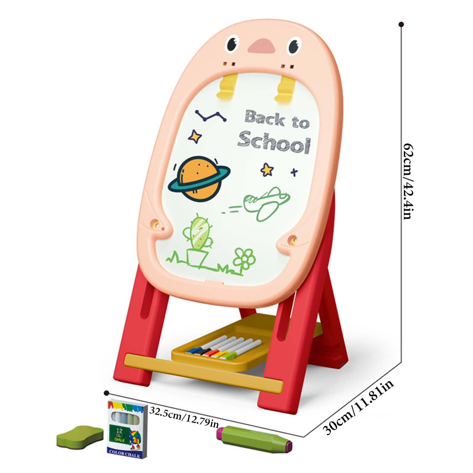 Cavalletto artistico in piedi – Lavagna magnetica da disegno, supporto da | disegno liscio, robusto da colorare | Da utilizzare per bambini di età compresa tra 2 e 4 anni. Regalo di compleanno
