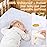 Yoofoss Waterproof Mini Crib Mattress Protector 2 Pack, Quilted Mattress Pad Cover Soft and Breathable, Machine Washable Portable Mattress Protector for Standard Baby Crib Size 38X24