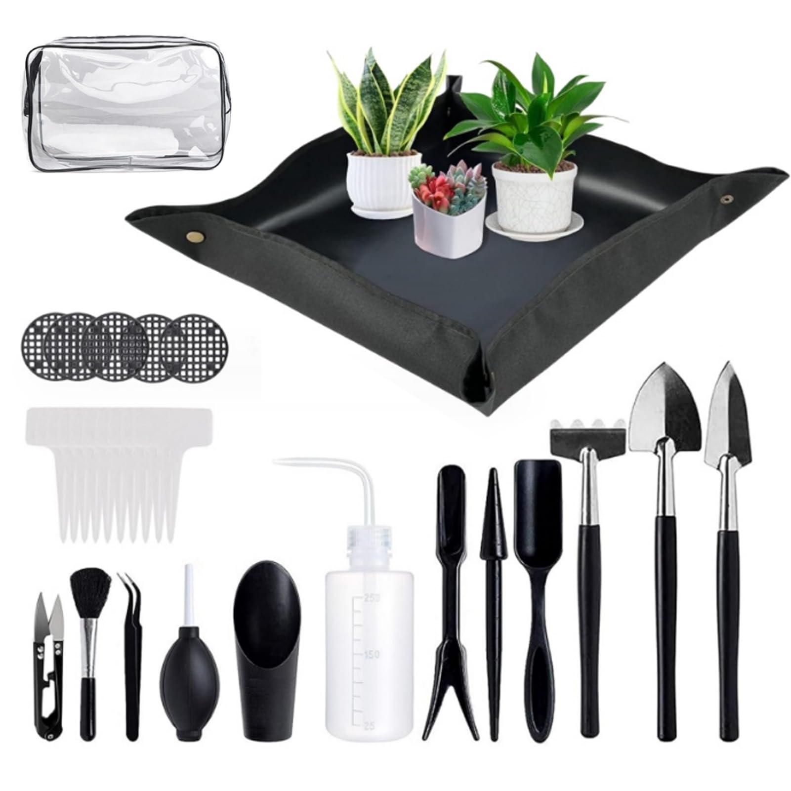 Repotting Mat, 29PCS Potting Mat, Repotting Mat for Indoor Plants, Waterproof Plant Mat, Foldable Plant Repotting Mat Set for Patios and Gardens