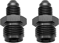 Vista 15 de Aluminio -8AN macho Flare a 1/2 x 20 rosca macho invertido adaptador de asiento accesorios negro