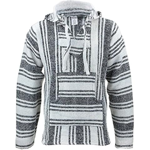 Sudadera hippie mexicana con capucha Siesta Gris gris Large Cover