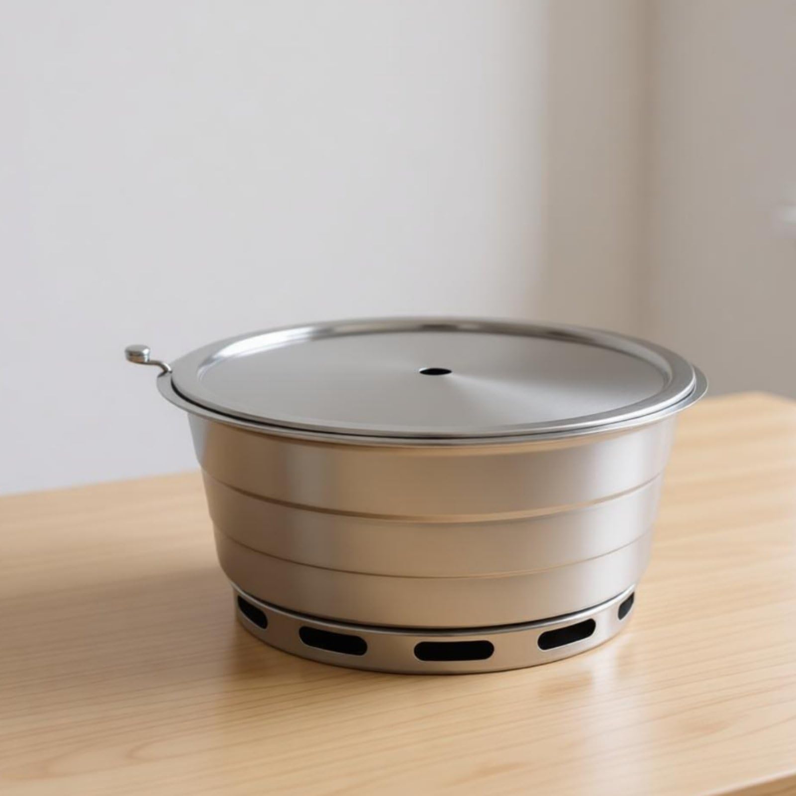 Commercial Grill Pan Piastra Barbecue Rotonda Griglia Multifunzione Cottura Intensa Valvola Precisa Acciaio Inossidabile Durevole Adatta per Casa Feste Campeggio, Large Upper Rack
