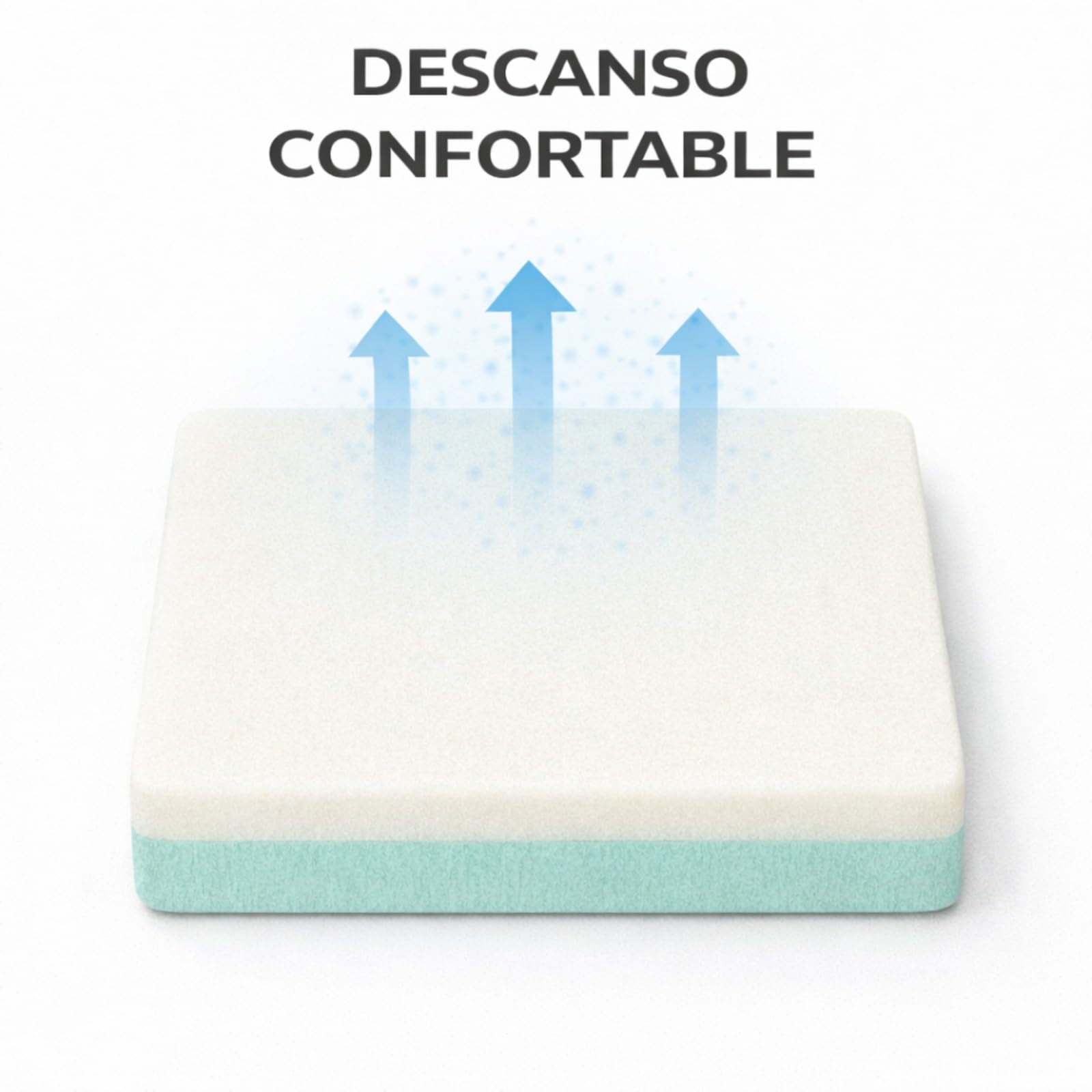 MATTREX | Cojín antiescaras para Silla de Ruedas viscoelástico 42x42x8 cm Alivio presión y Confort Diario – Cojín antiescaras Lavable, Transpirable y Antideslizante, Fabricado en España