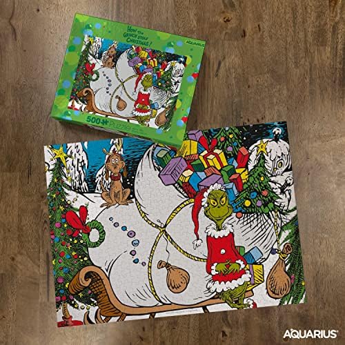 AQUARIUS Grinch Puzzle (500 Piece Jigsaw Puzzle) - Glare Free - Precision Fit - Virtually No Puzzle Dust - Officially Licensed Grinch Collectibles - 14x19 Inches 3
