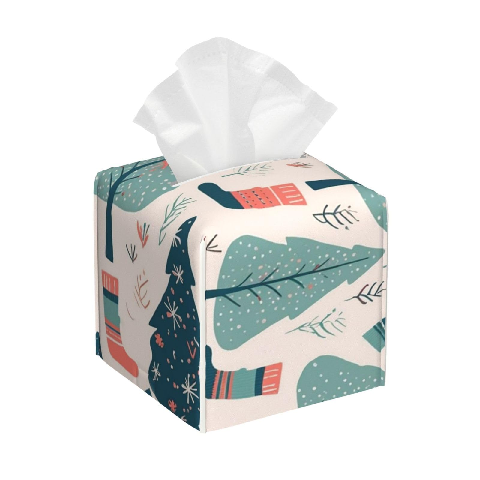 Trees and Socks Tissue Box Cover Square Cube Boxes