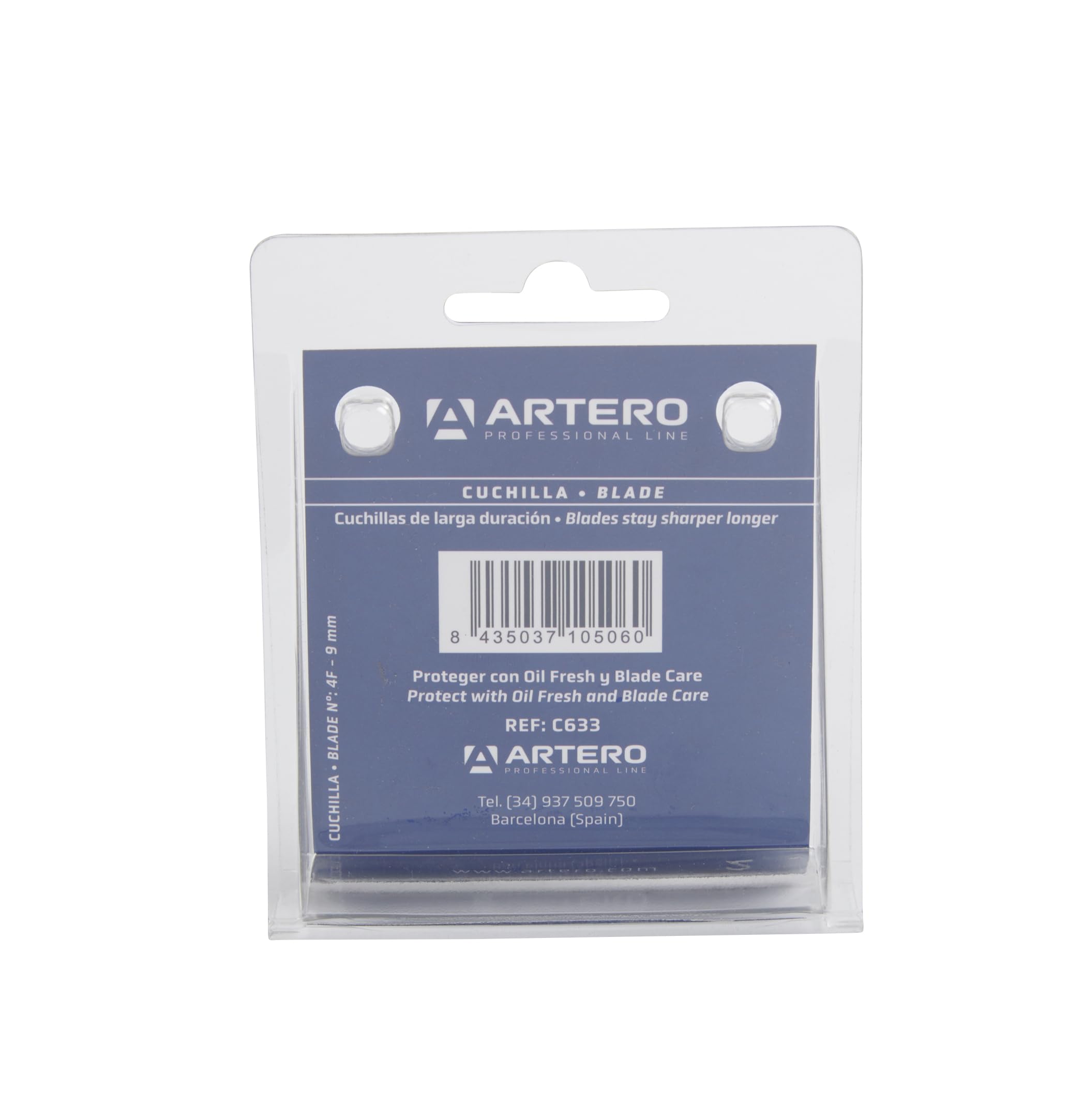 ARTERO Cuchilla A5. Compatible con Las Marcas, Andis, Moser, Heiniger, Oster, Aesculap Modelo Fav5 y Fav5 (Nº 4F - 9mm)